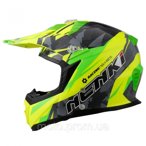 Шлем Nenki MX-316, Кросс, Green Yellow Grey (S)