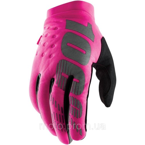 Моторукавички жіночі теплі RIDE 100% BRISKER Women Pink S