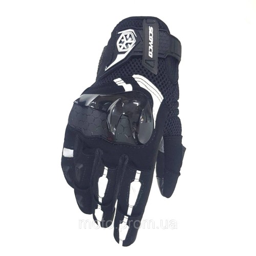 Моторукавички жіночі Scoyco MC117W Lady Black White M