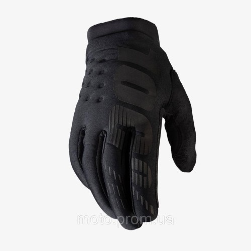 Моторукавички підліткові теплі 100% BRISKER Black L