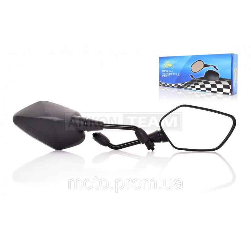 Зеркала черные пятиугольные M8 R+R