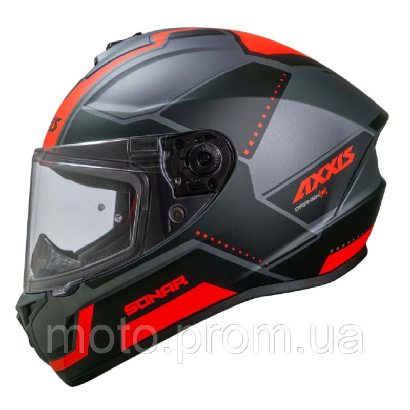 Мотошлем AXXIS DRAKEN S Sonar B5 Matt Red S