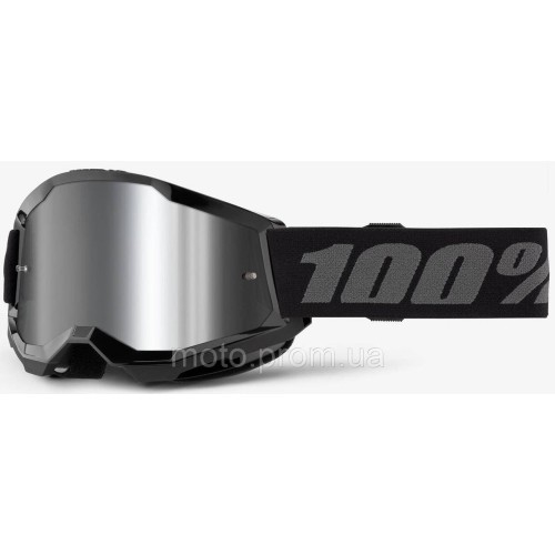 Дитячі окуляри 100% STRATA 2 Youth Black - Mirror Silver Lens, Mirror Lens