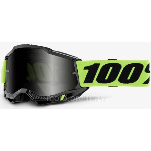 Окуляри 100% ACCURI 2 SAND Neon Yellow - Smoke Lens, SAND