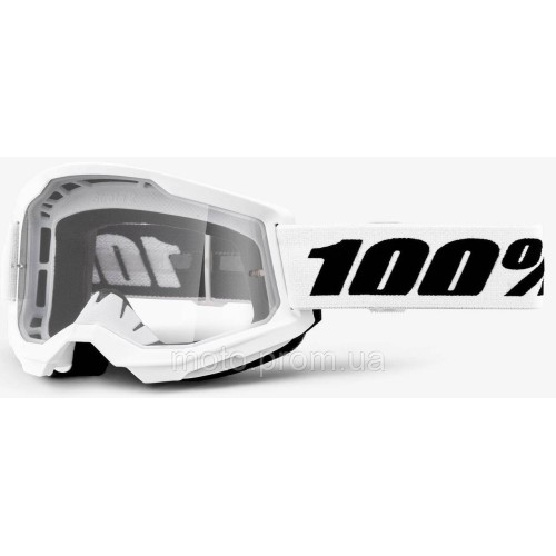 Окуляри 100% STRATA 2 White - Clear Lens, Clear Lens