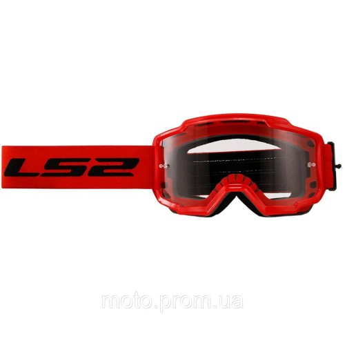 Маска кроссовая LS2 CHARGER Red Clear Lens