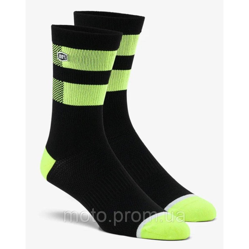 Шкарпетки Ride 100% FLOW Socks Fluo Yellow, L/XL