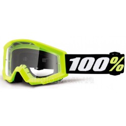 Маска кросова дитяча 100% STRATA MINI Goggle Yellow - Clear Lens Маска кросова дитяча 100% STRATA MINI Goggle Yellow - Clear Lens