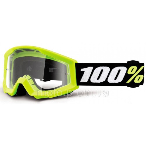 Мотоочки детские 100% STRATA MINI Goggle Yellow - Clear Lens