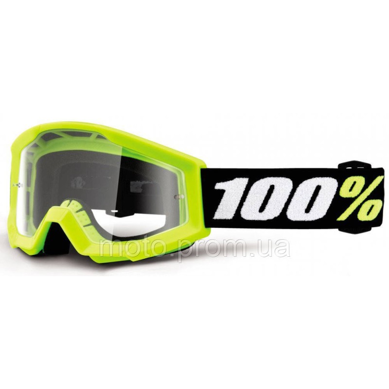 Мотоочки детские 100% STRATA MINI Goggle Yellow - Clear Lens