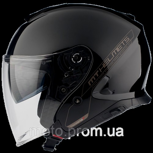 Мотошолом MT THUNDER 3 Jet Solid Gloss Black L