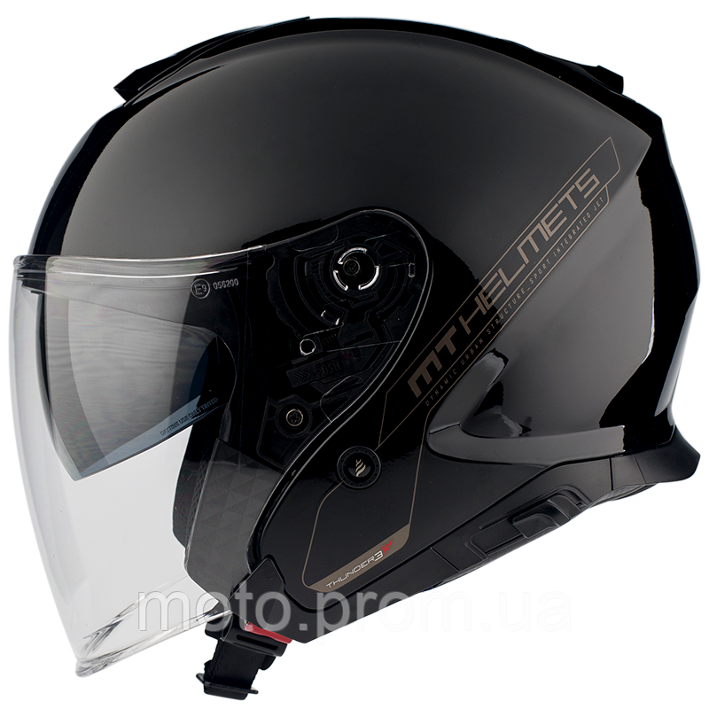 Мотошолом MT THUNDER 3 Jet Solid Gloss Black L