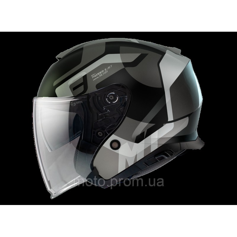 Мотошолом MT THUNDER 3 Jet Silton B2 Matt Grey L