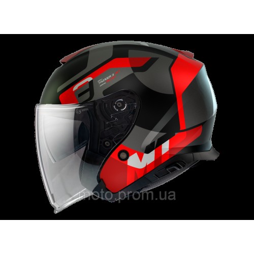 Мотошлем MT THUNDER 3 Jet Silton B5 Matt Red L