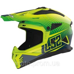 Мотошлем LS2 MX708 Fast 2 Dack Green Yellow M
