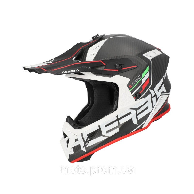Мотошолом ACERBIS STEEL CARBON 2206 black red M