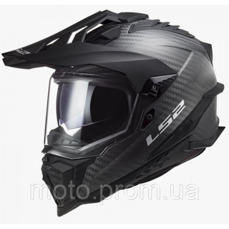 Мотошлем LS2 MX701 Explorer Solid Gloss Carbon M