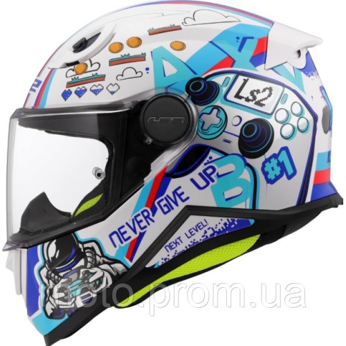 Мотошолом дитячий LS2 FF812 Kid Next Level White M