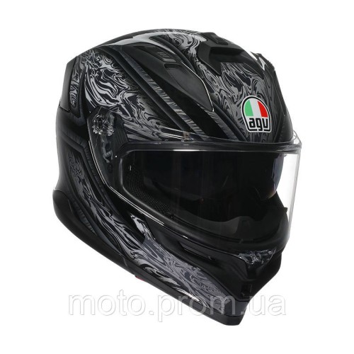 Мотошолом AGV K7 (E2206) DAMASCUS black/silver M
