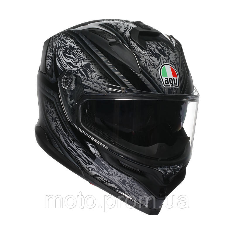 Мотошолом AGV K7 (E2206) DAMASCUS black/silver M