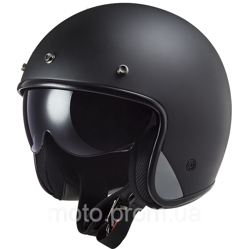 Мотошлем LS2 OF601 BOB Solid Matt Black XXL