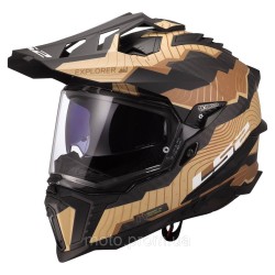 Мотошолом LS2 MX701 Explorer C Trick Brown Sand 3XL Мотошолом LS2 MX701 Explorer C Trick Brown Sand 3XL