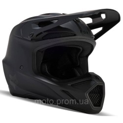 Шолом FOX V3 SOLID HELMET Matte Black, L Шолом FOX V3 SOLID HELMET Matte Black, L
