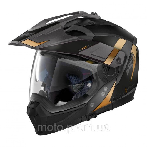 Мотошолом Nolan N70-2 X SKYFALL N-COM Black Gold XXL