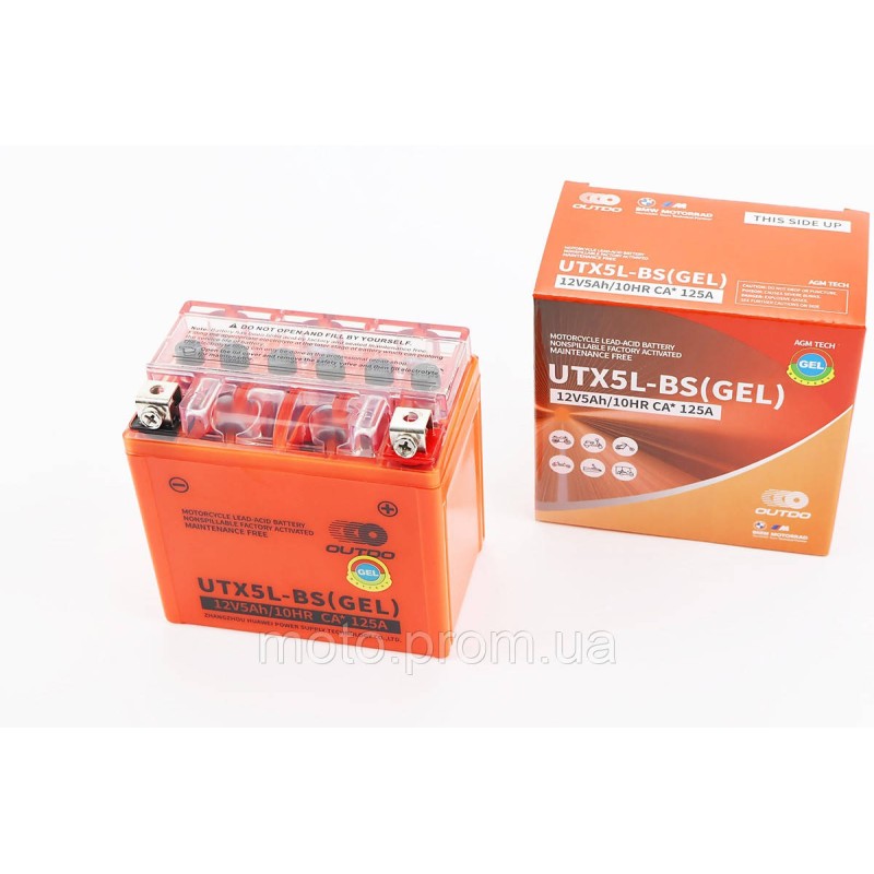 Акумулятор 12V5Ah UTX5L-BS GEL (L113*W70*H107mm)