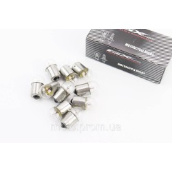 Лампа повороту (біла з цоколем) 12V / 10W G18 BA15S к-кт 10шт Лампа повороту (біла з цоколем) 12V / 10W G18 BA15S к-кт 10шт