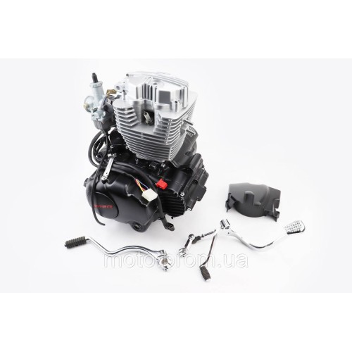 Двигатель мотоциклетный в сборе CGB-200cc (164FMLR) + карбюратор (c балансировочным валом)