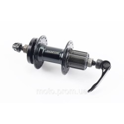 Втулка задня MTB алюмінієва 14Gx36H під касету 7зв, Disk-brake, кріпл. ексцентрик, чорна SF-A262R