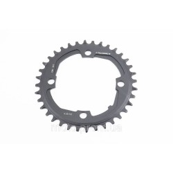 Зірка передня MTB Narrow Wide 36Т (BCD:104мм), алюмінієва, чорна Зірка передня MTB Narrow Wide 36Т (BCD:104мм), алюмінієва, чорна