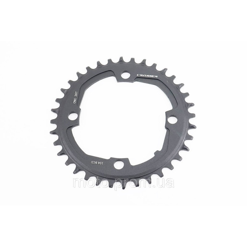 Зірка передня MTB Narrow Wide 36Т (BCD:104мм), алюмінієва, чорна