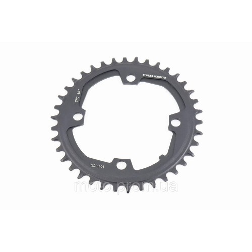 Зірка передня MTB Narrow Wide 38Т (BCD:104мм), алюмінієва, чорна