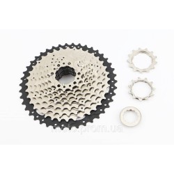 Кассета 10зв. 11.13.15.18.21.24.28.32.36.42Т (трансмиссия 1/2х10) Freewheel, серебристо-чёрная Кассета 10зв. 11.13.15.18.21.24.28.32.36.42Т (трансмиссия 1/2х10) Freewheel, серебристо-чёрная