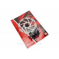 Гальмо Disk-brake переднє (F160/R140мм)+диск 160мм, кріпл. 6 болтів, чорне DSC310 Гальмо Disk-brake переднє (F160/R140мм)+диск 160мм, кріпл. 6 болтів, чорне DSC310