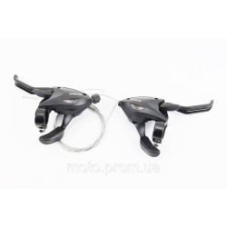 Перемикачі (моноблок) 3x7 швидкості, чорні SL-KD-81