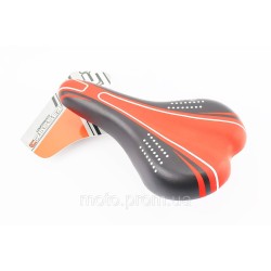Сиденье MTB 260x150мм, чёрно-красное GW605B