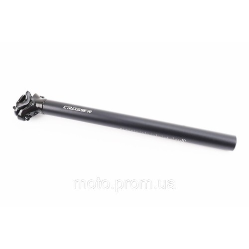 Труба сидения MTB 30,4х400мм, алюминиевая, (крепл. 2 болта), чёрная CROSSER