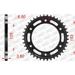 Зірка AFAM 520 Steel Chainwheel - Honda [Black], 40z