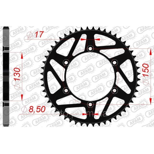 Зірка AFAM 520 K-Steel Chainwheel - Yamaha [Black], 53z