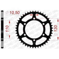Зірка AFAM 520 Steel Chainwheel - Kawasaki [Black], 42z