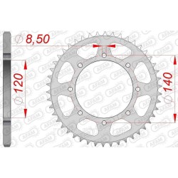 Зірка AFAM 520 Steel Chainwheel - Kawasaki [Silver], 44z