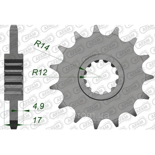 Зірка AFAM 525 Sprocket - Honda, 15z