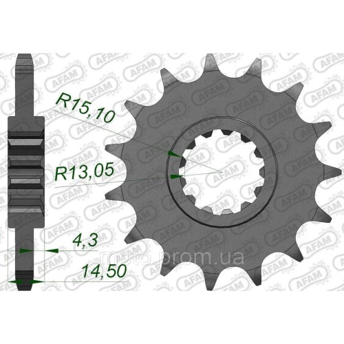 Зірка AFAM 525 Sprocket - Honda, 15z