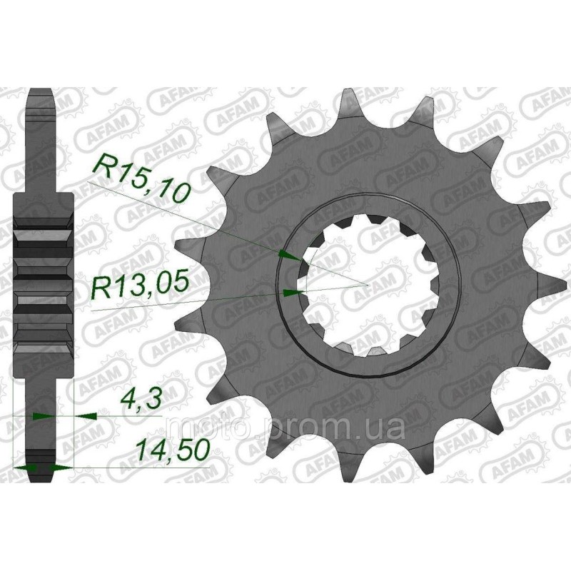 Зірка AFAM 525 Sprocket - Honda, 15z