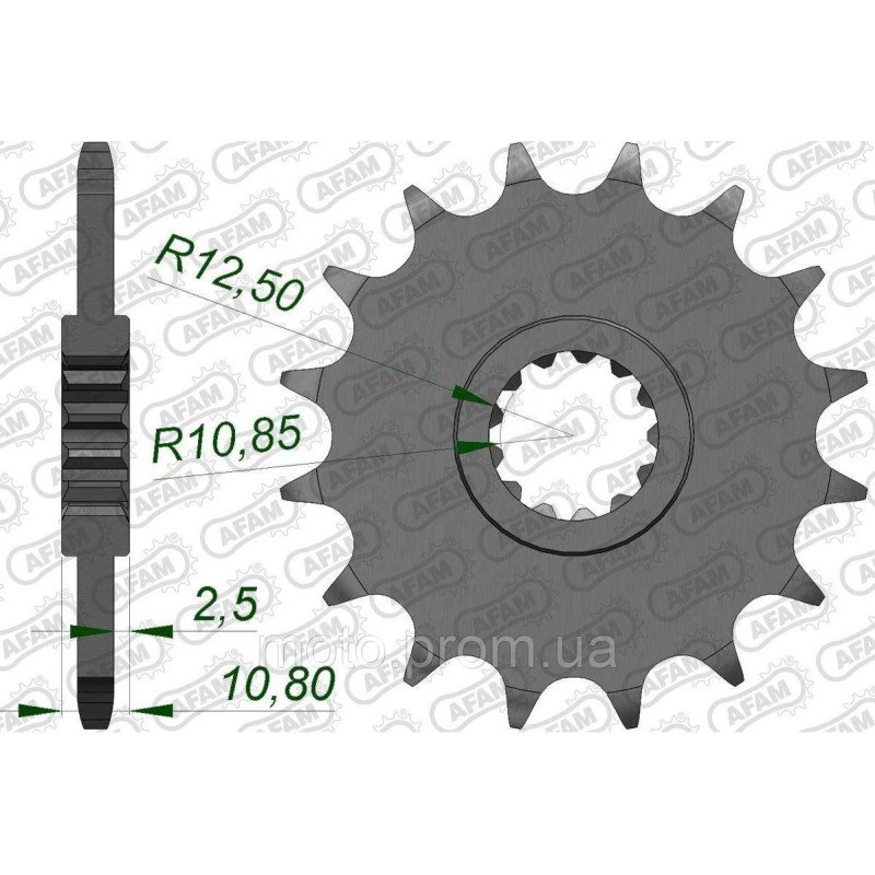 Зірка AFAM 520 Sprocket - Yamaha, 16z