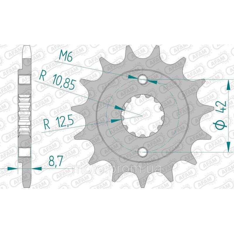 Зірка AFAM 520 Sprocket - Kawasaki, 17z