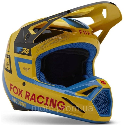 Шолом FOX V1 Helmet - RACE SPEC [Pale Yellow], XXL